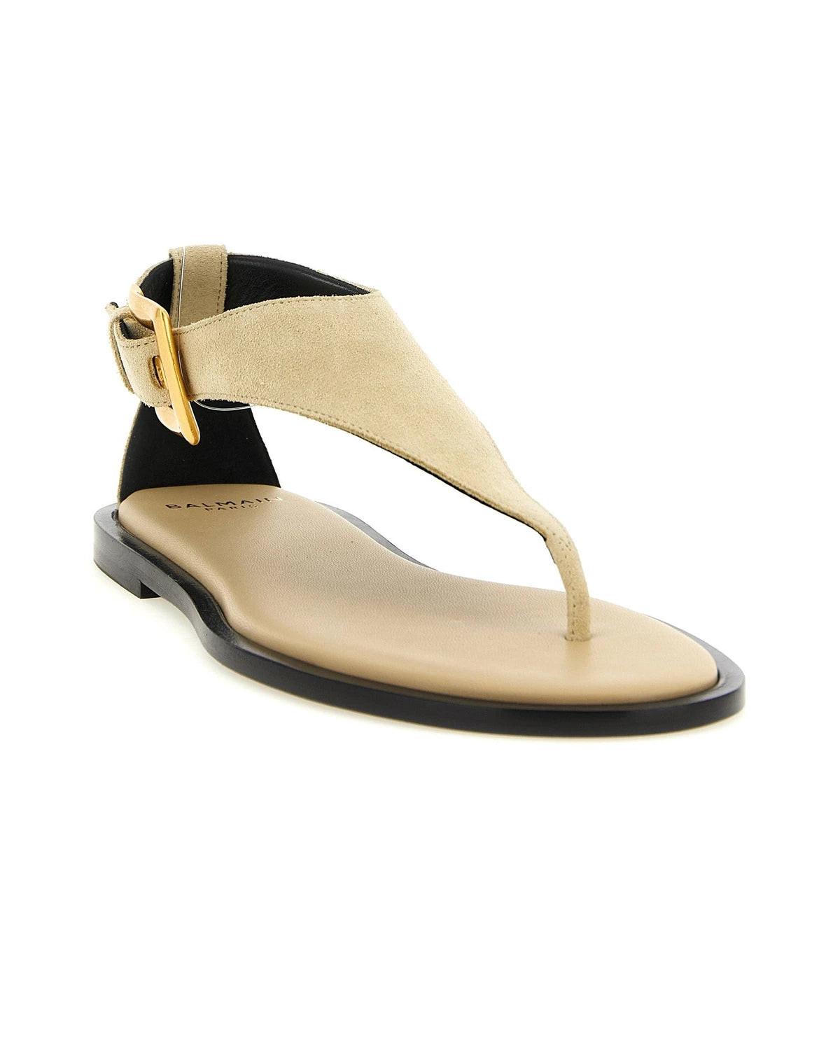 Balmain Sandals in beige, Calfskin Leather — view 2