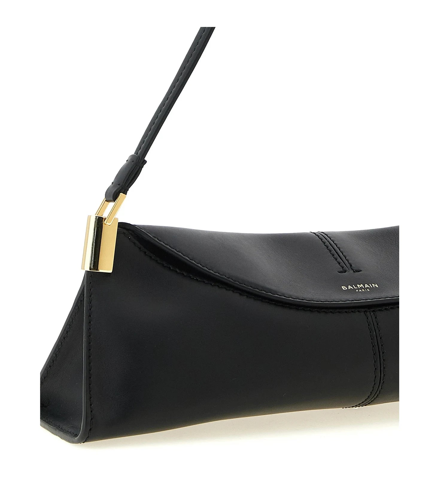 Balmain Shoulder Bag in black, Calfskin Leather — view 3