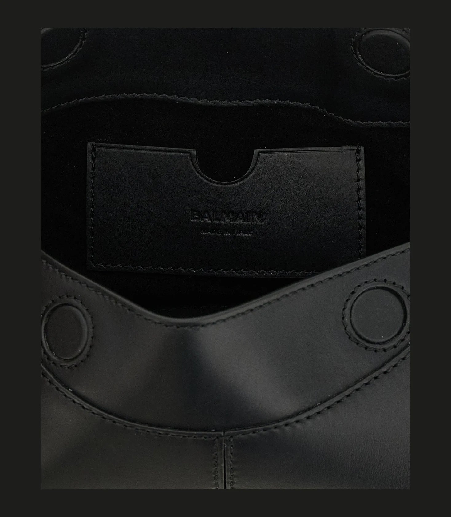 Balmain Shoulder Bag in black, Calfskin Leather — view 4