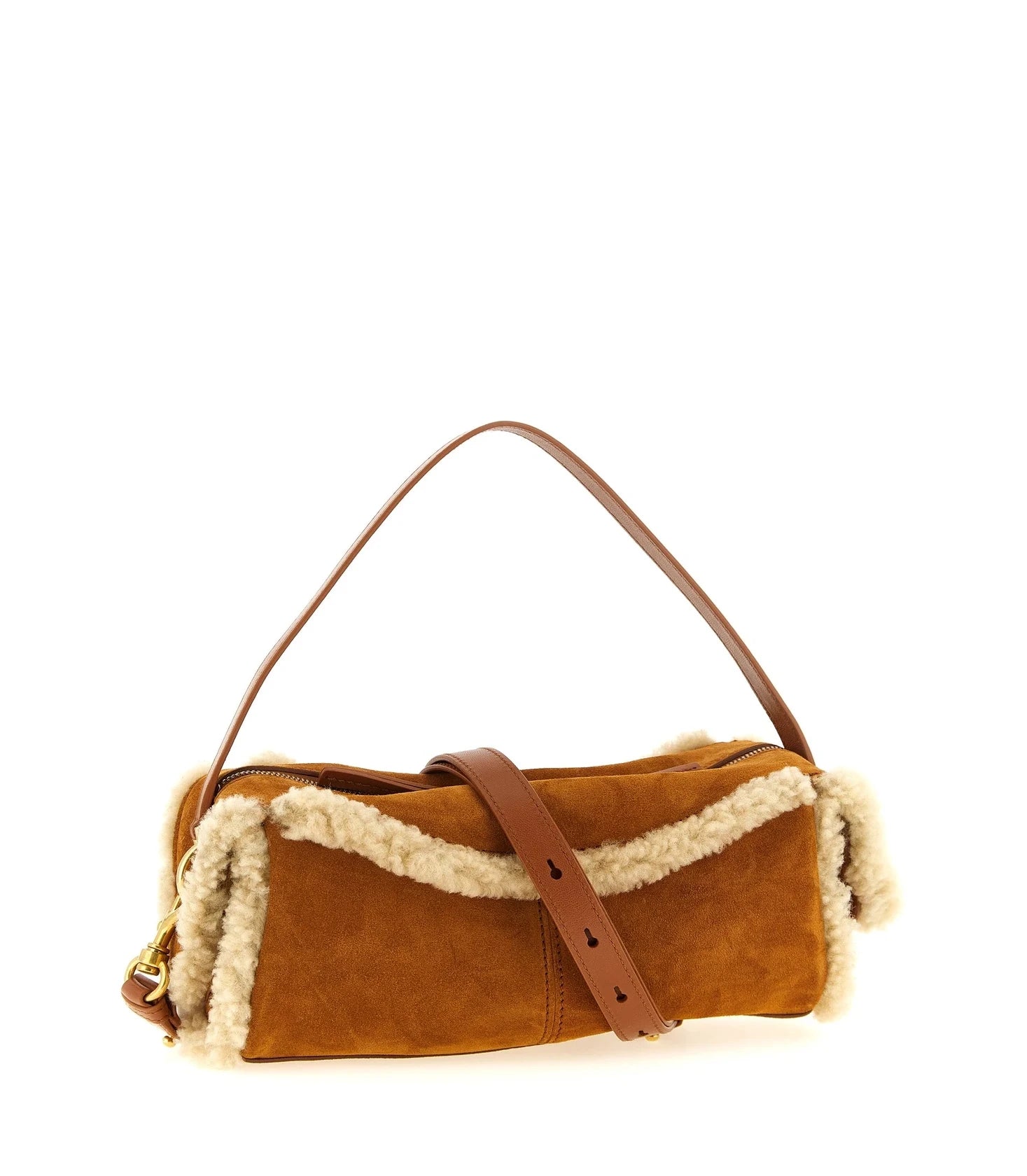 Balmain Shoulder Bag in brown, Calfskin Leather — view 2