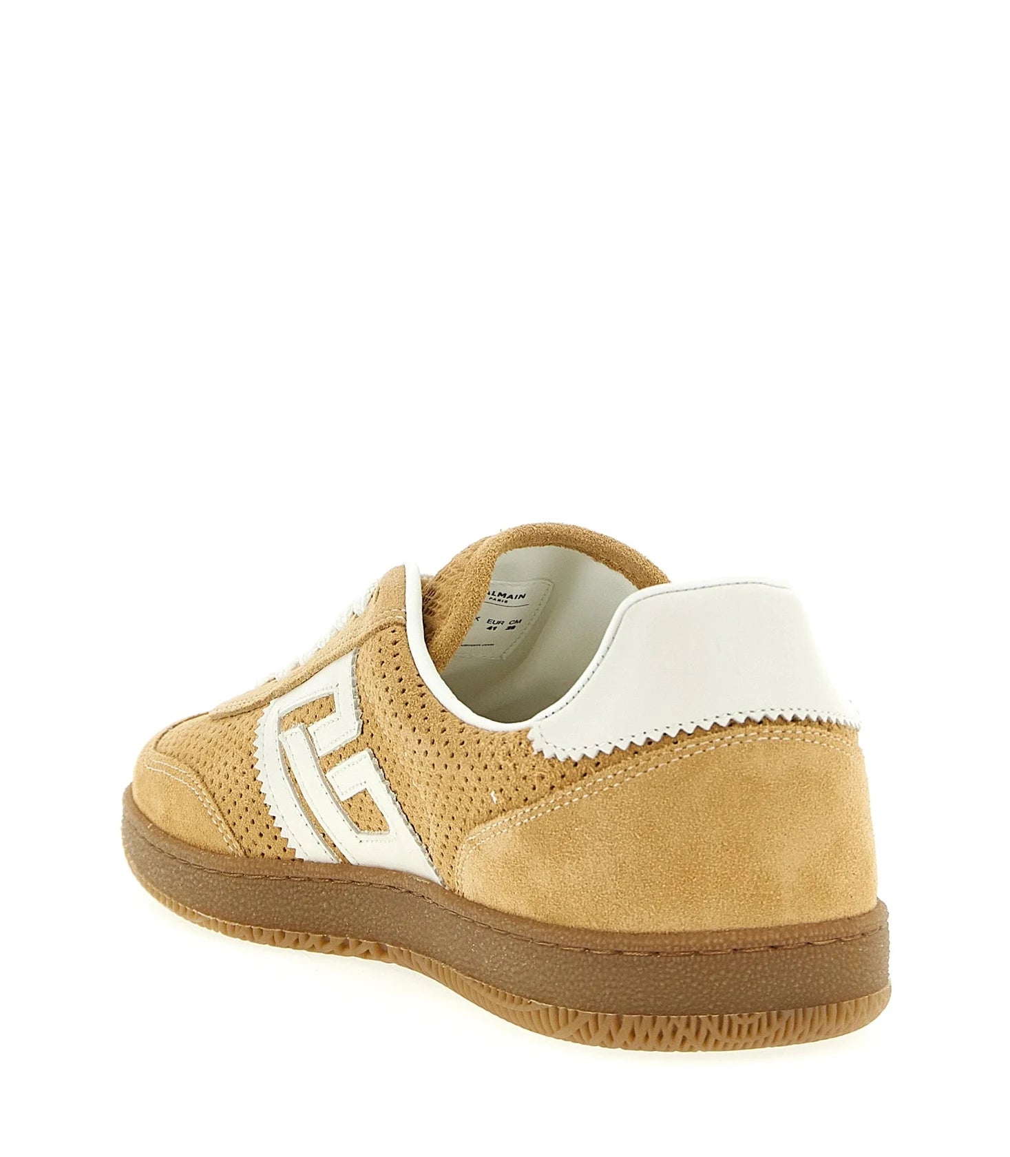 Balmain Sneakers in beige, Calfskin Leather — view 3