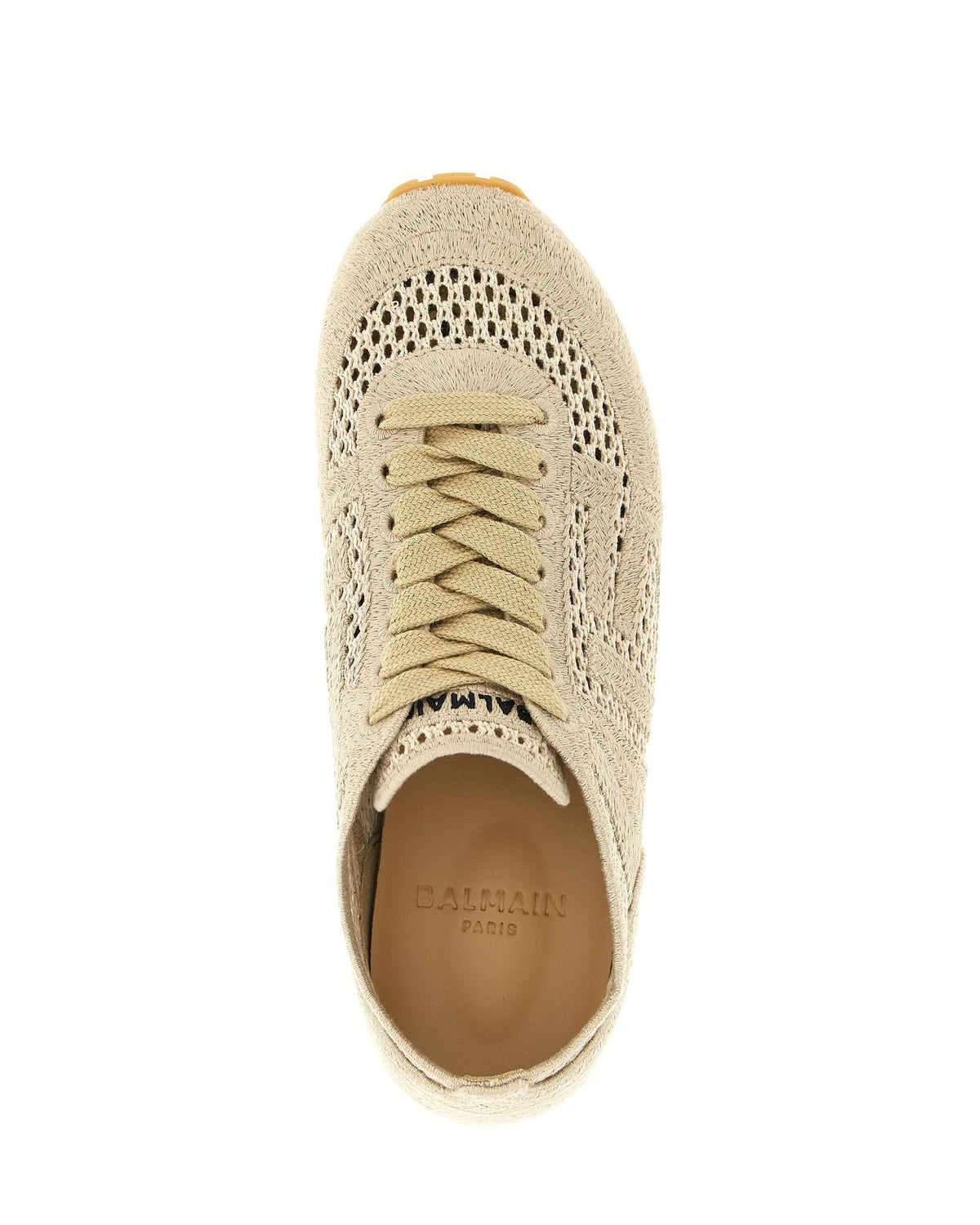 Balmain Sneakers in beige, Cotton — view 4