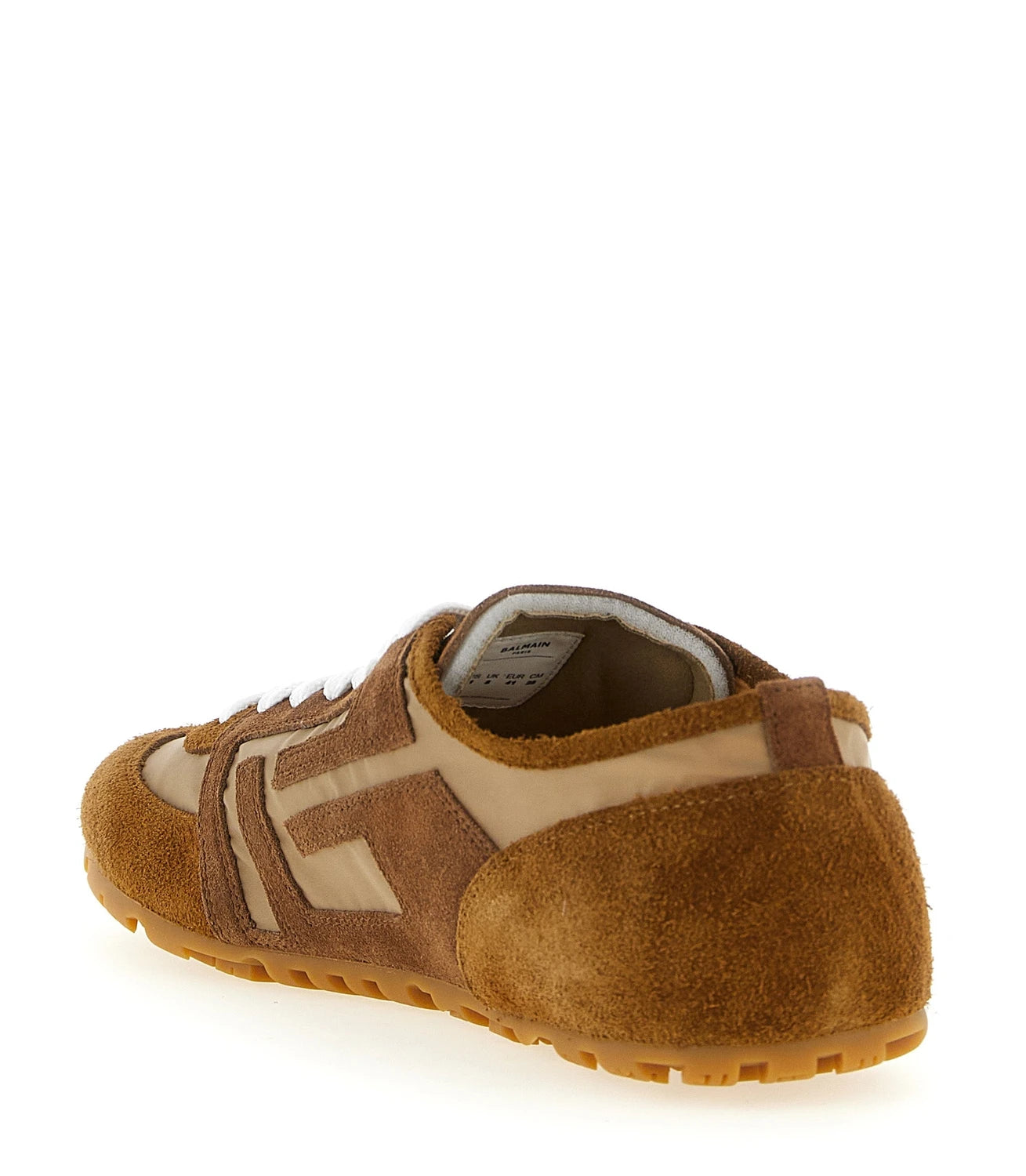 Balmain Sneakers in brown, Calfskin Leather — view 3