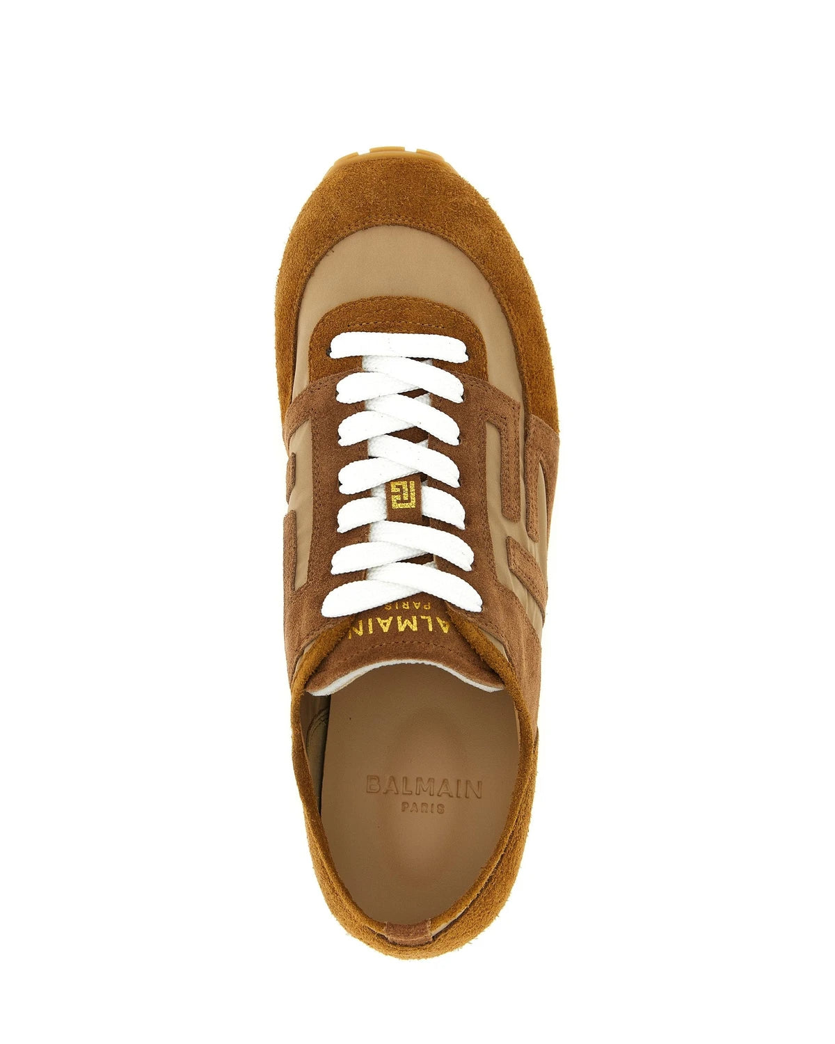 Balmain Sneakers in brown, Calfskin Leather — view 4