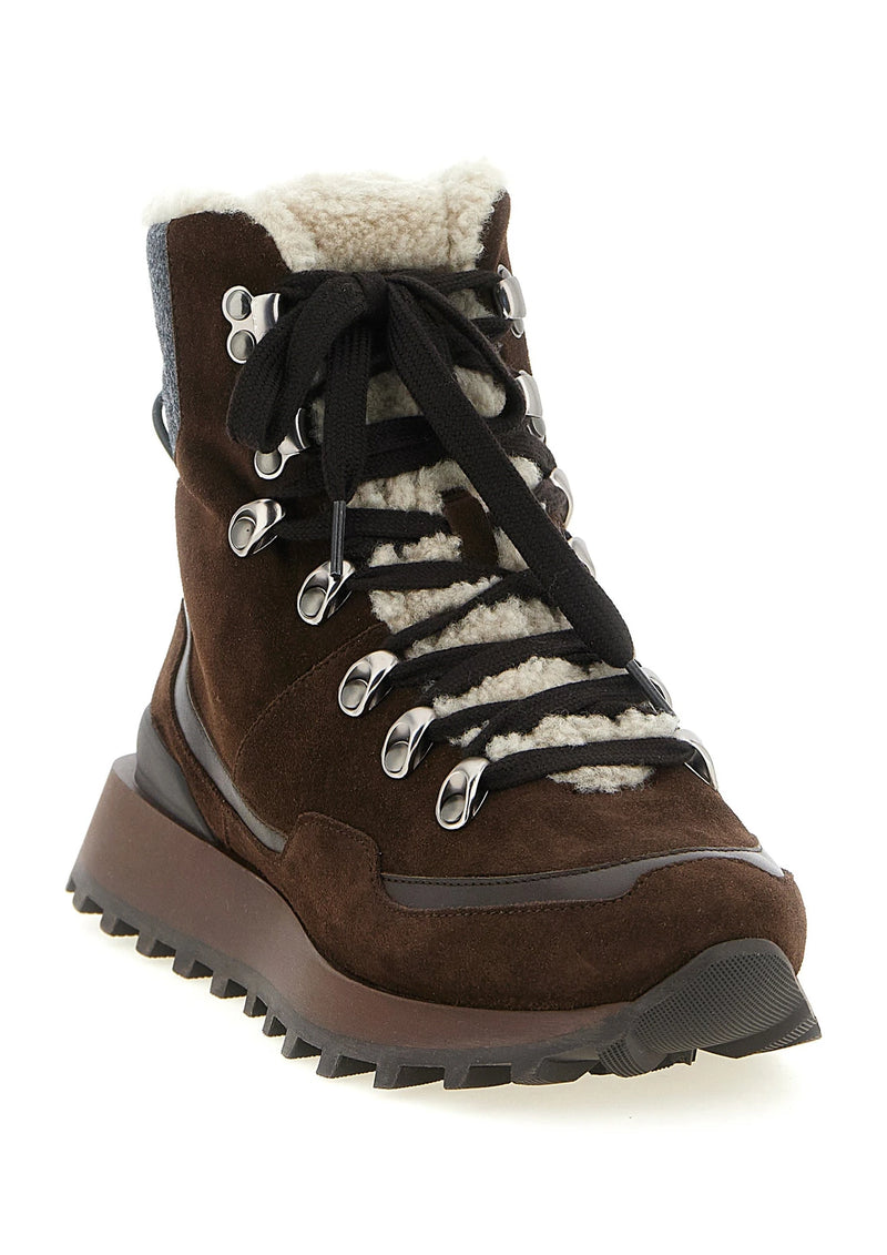 Brunello Cucinelli Ankle Boots in brown, Calfskin Leather — view 2