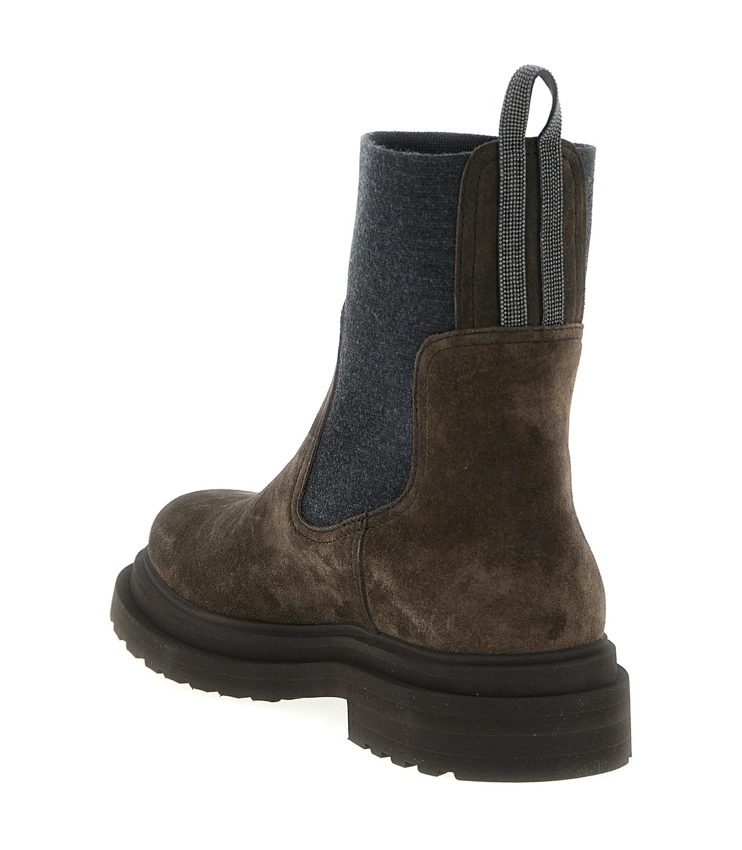 Brunello Cucinelli Ankle Boots in brown, Calfskin Leather — view 3