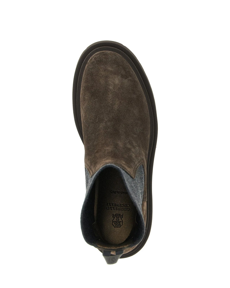 Brunello Cucinelli Ankle Boots in brown, Calfskin Leather — view 4