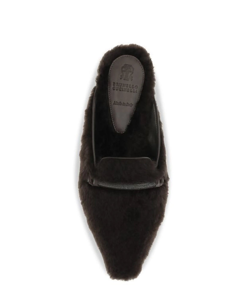 Brunello Cucinelli Ballet Flats in brown, Fur — view 4