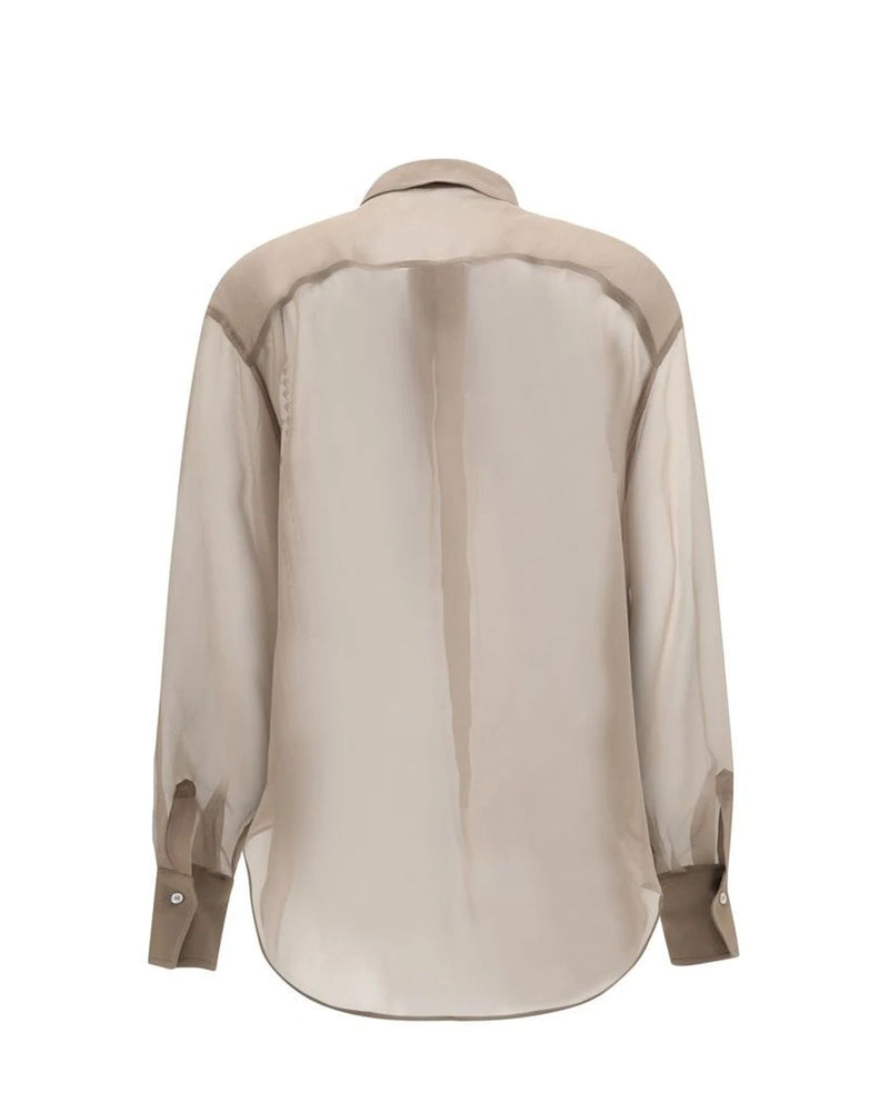 Brunello Cucinelli Blouse in beige, Silk — view 2