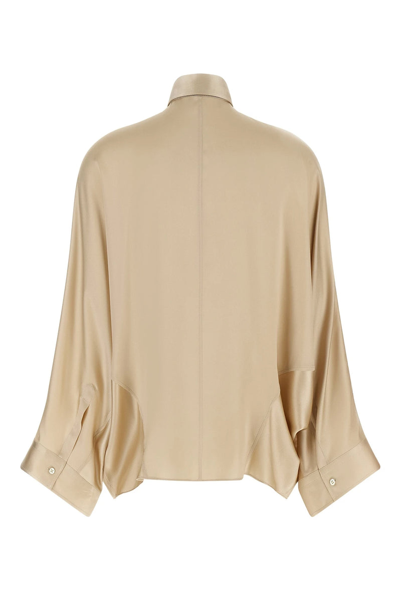 Brunello Cucinelli Blouse in beige, Silk — view 2
