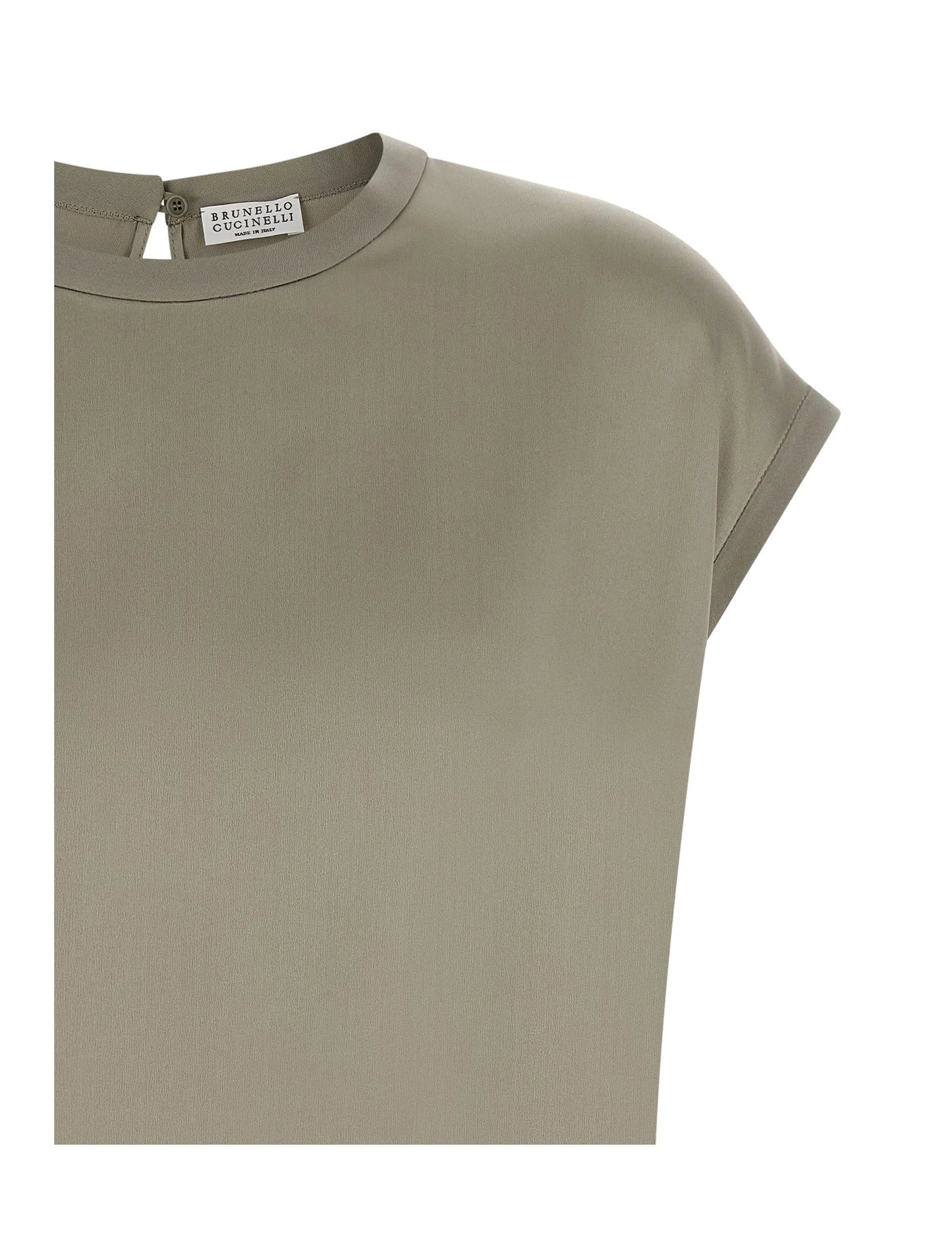 Brunello Cucinelli Blouse in beige, Silk — view 3