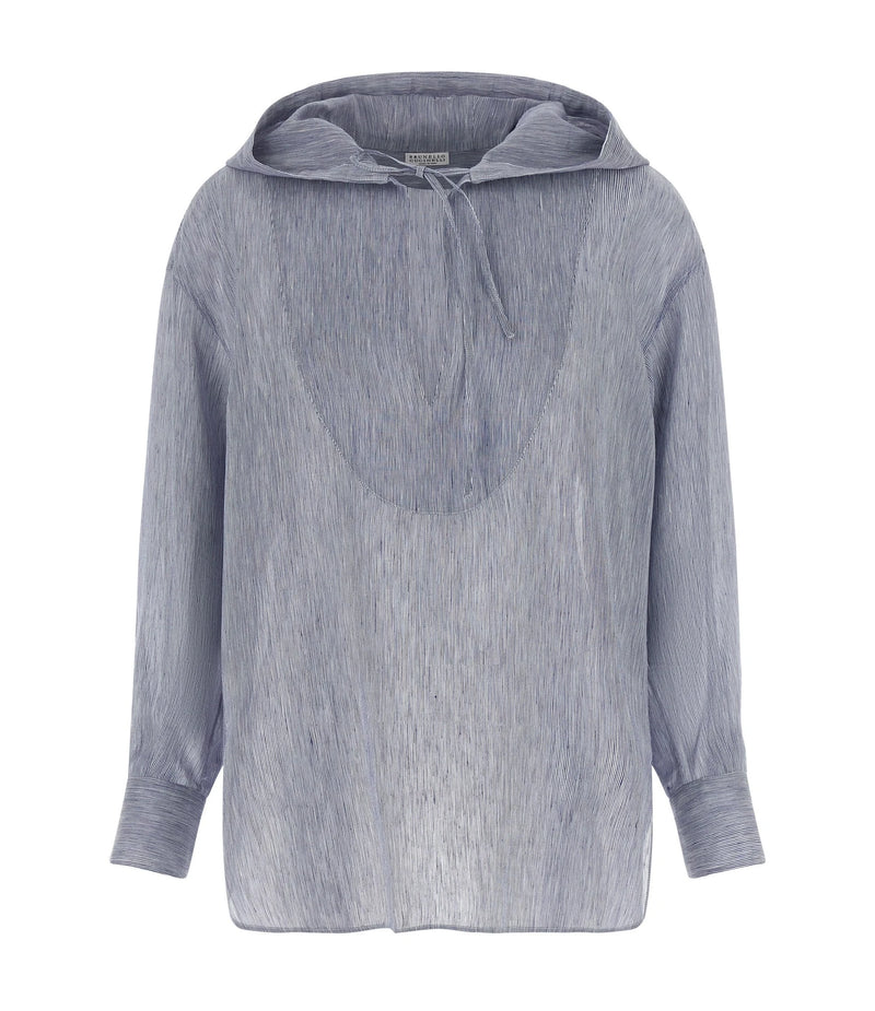 Brunello Cucinelli Blouse in blue, Linen