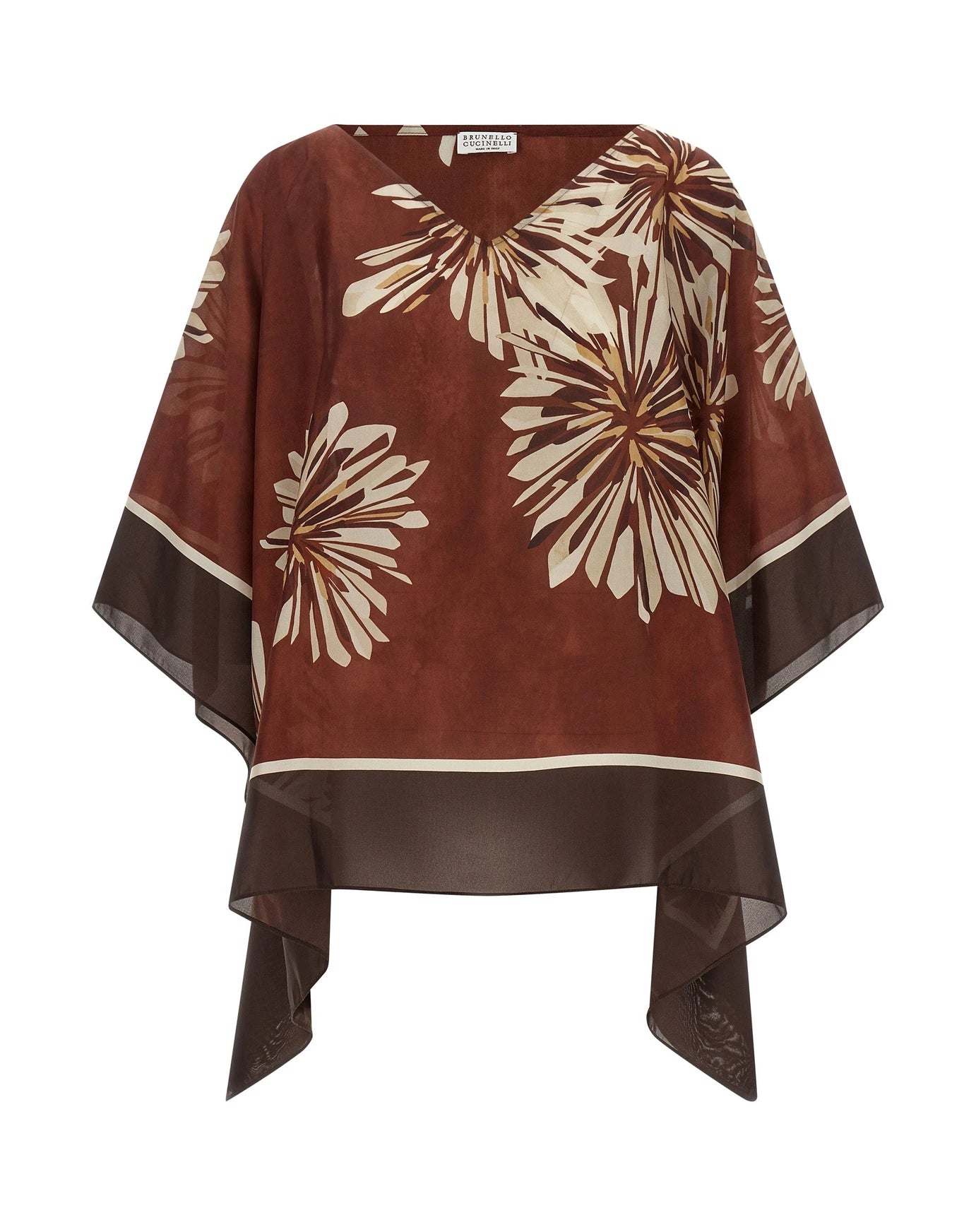 Brunello Cucinelli Blouse in red, Silk