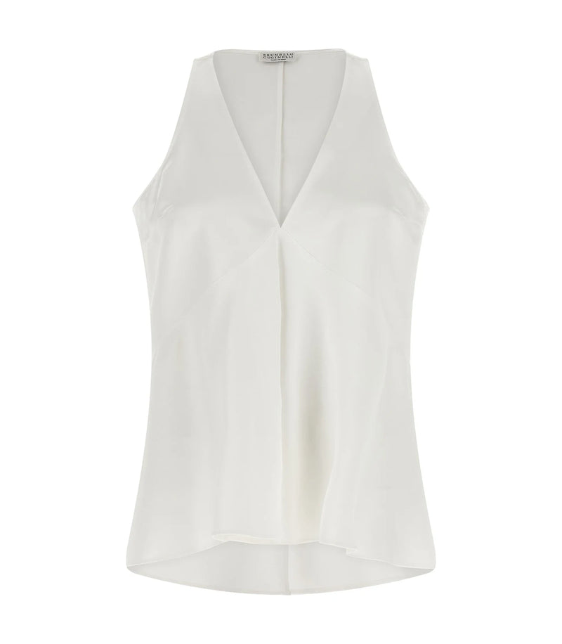 Brunello Cucinelli Blouse in white, Cotton