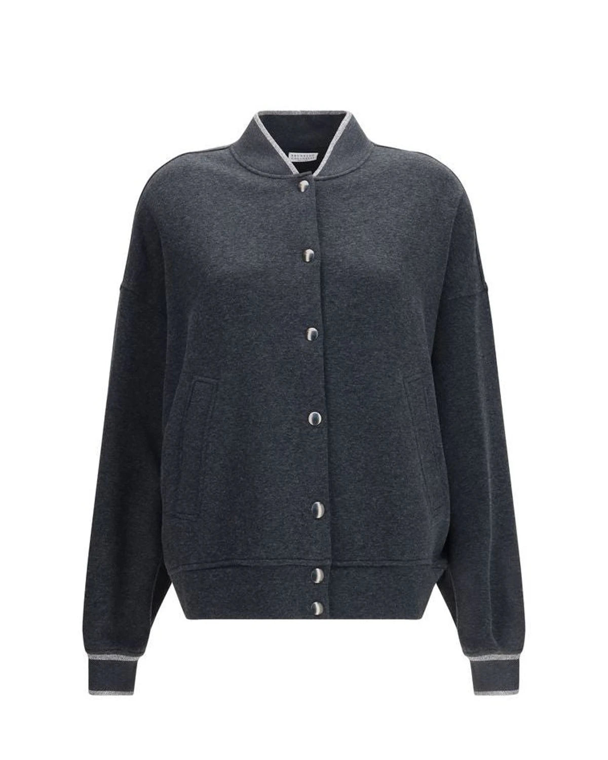 Brunello Cucinelli Bomber Jacket in gray, Cotton