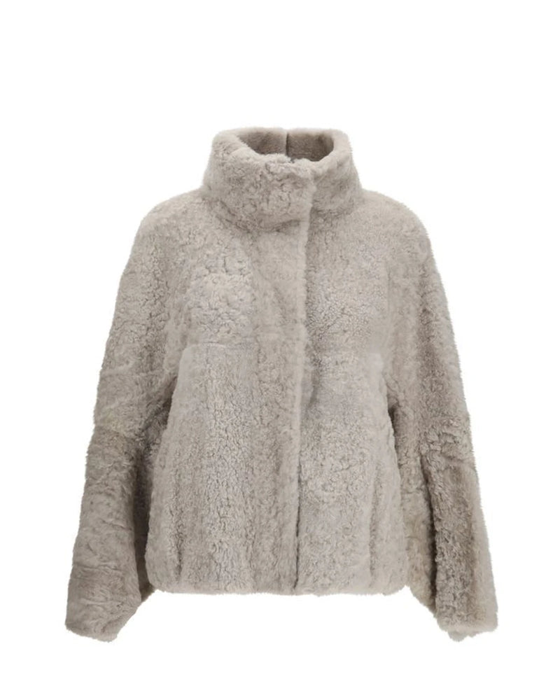 Brunello Cucinelli Bomber Jacket in gray, Faux Fur