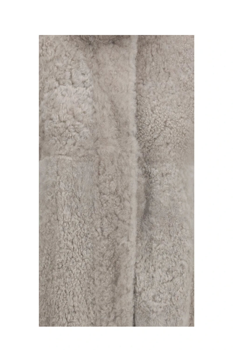 Brunello Cucinelli Bomber Jacket in gray, Faux Fur — view 3