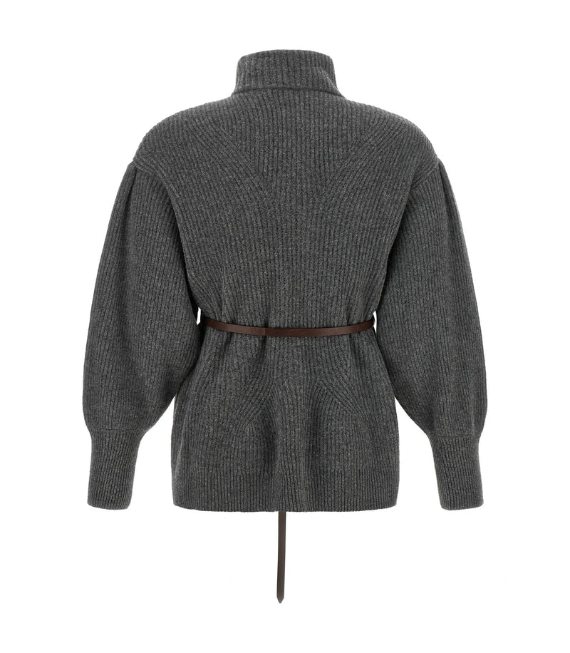 Brunello Cucinelli Cardigan in gray, Virgin Wool — view 2