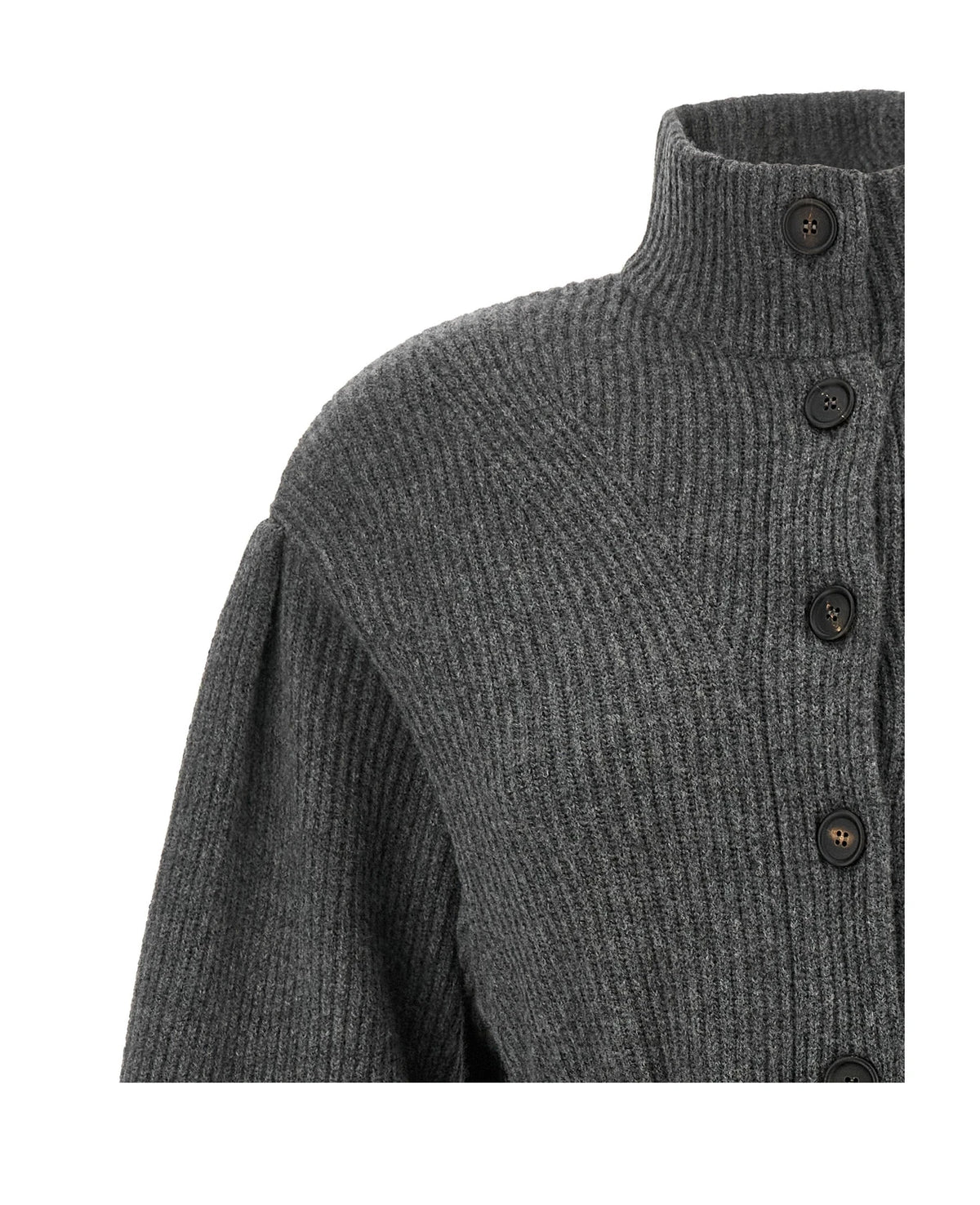 Brunello Cucinelli Cardigan in gray, Virgin Wool — view 3