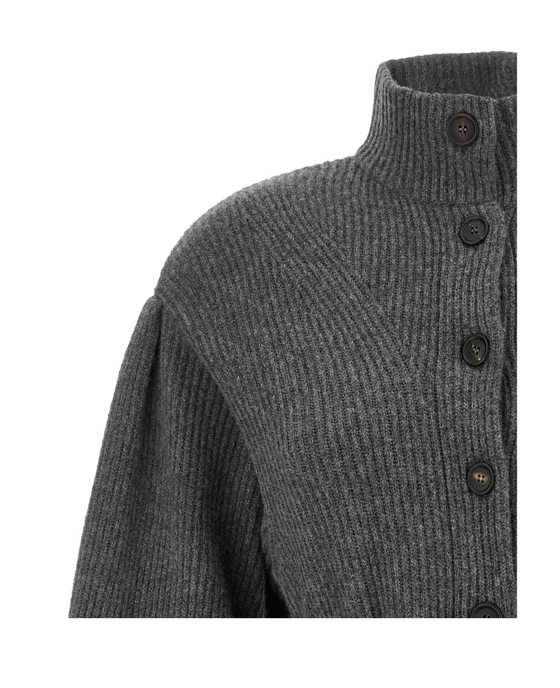 Brunello Cucinelli Cardigan in gray, Virgin Wool — view 3