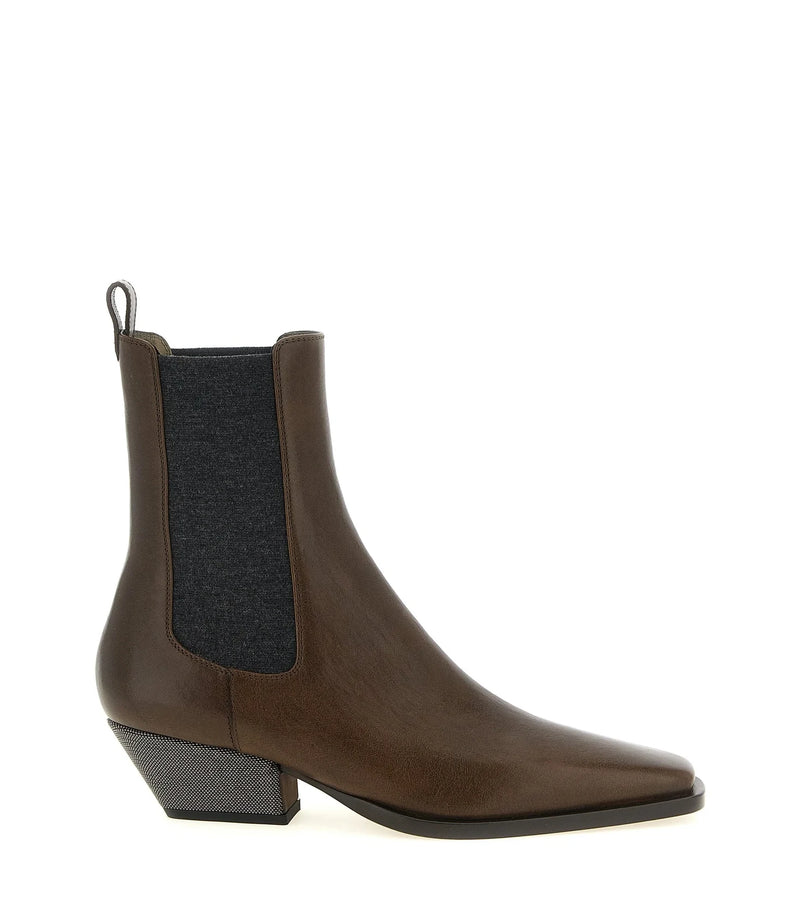 Brunello Cucinelli Chelsea Boots in brown, Cow Leather