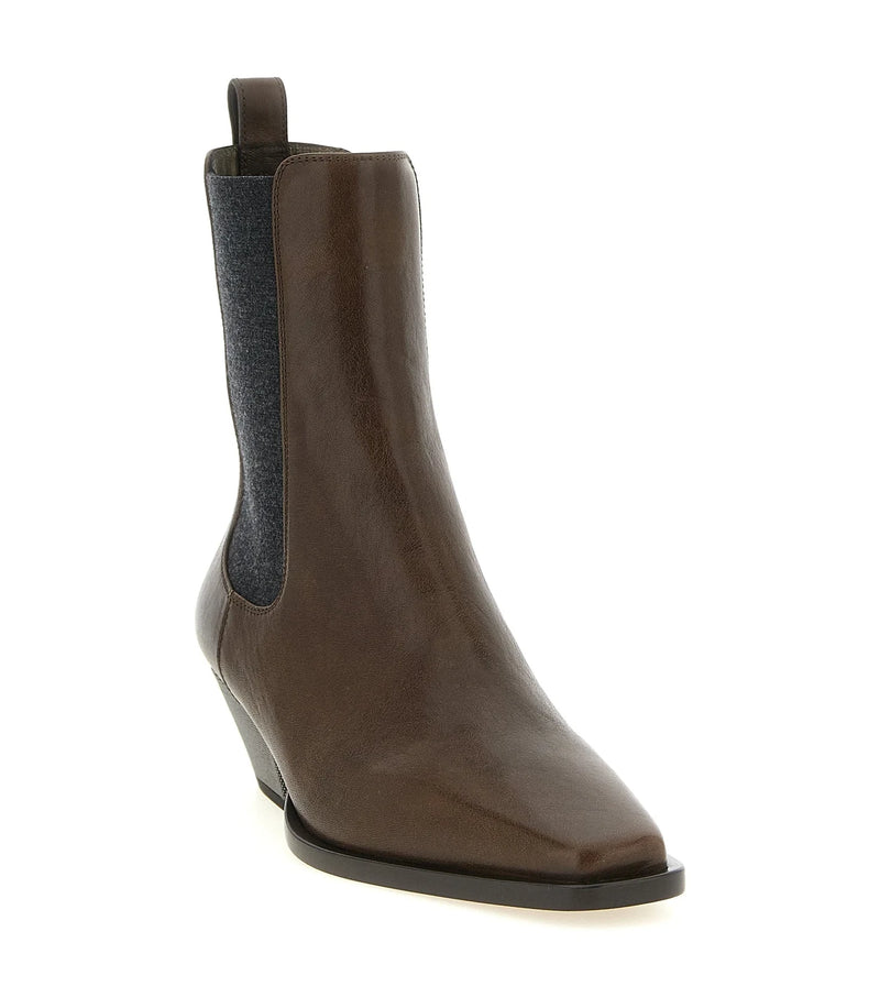Brunello Cucinelli Chelsea Boots in brown, Cow Leather — view 2