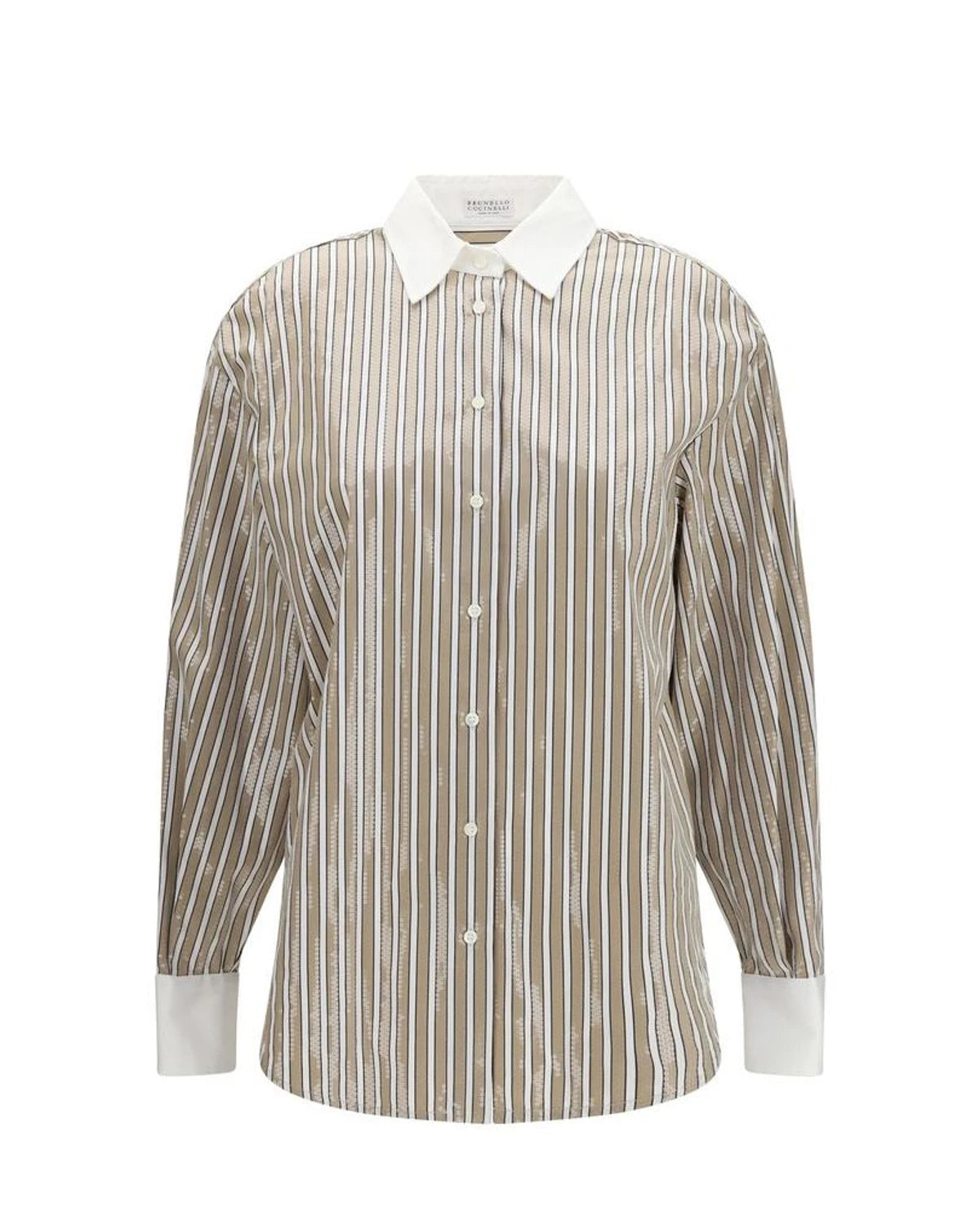 Brunello Cucinelli Dress Shirt in beige, Cotton