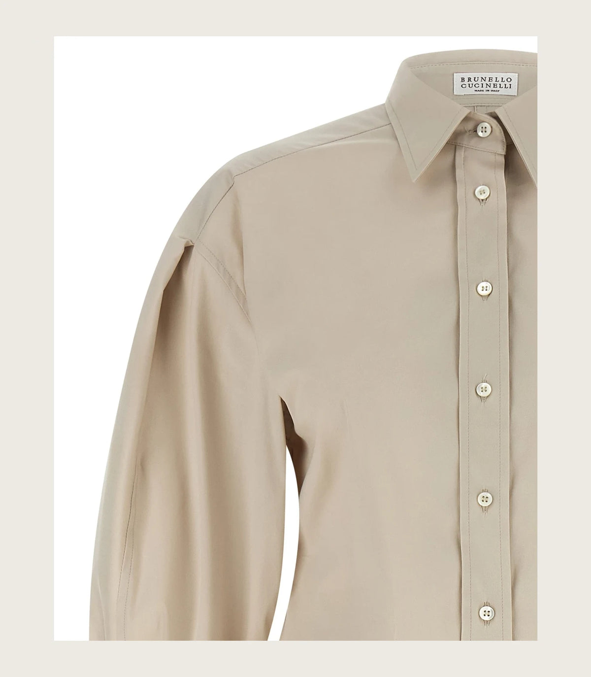 Brunello Cucinelli Dress Shirt in beige, Cotton — view 3