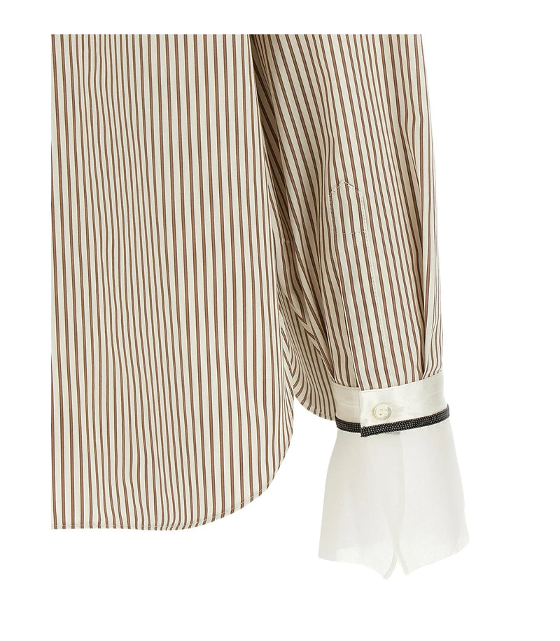 Brunello Cucinelli Dress Shirt in beige, Cotton — view 4