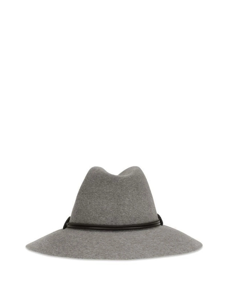 Brunello Cucinelli Fedora in gray, Felt — view 2