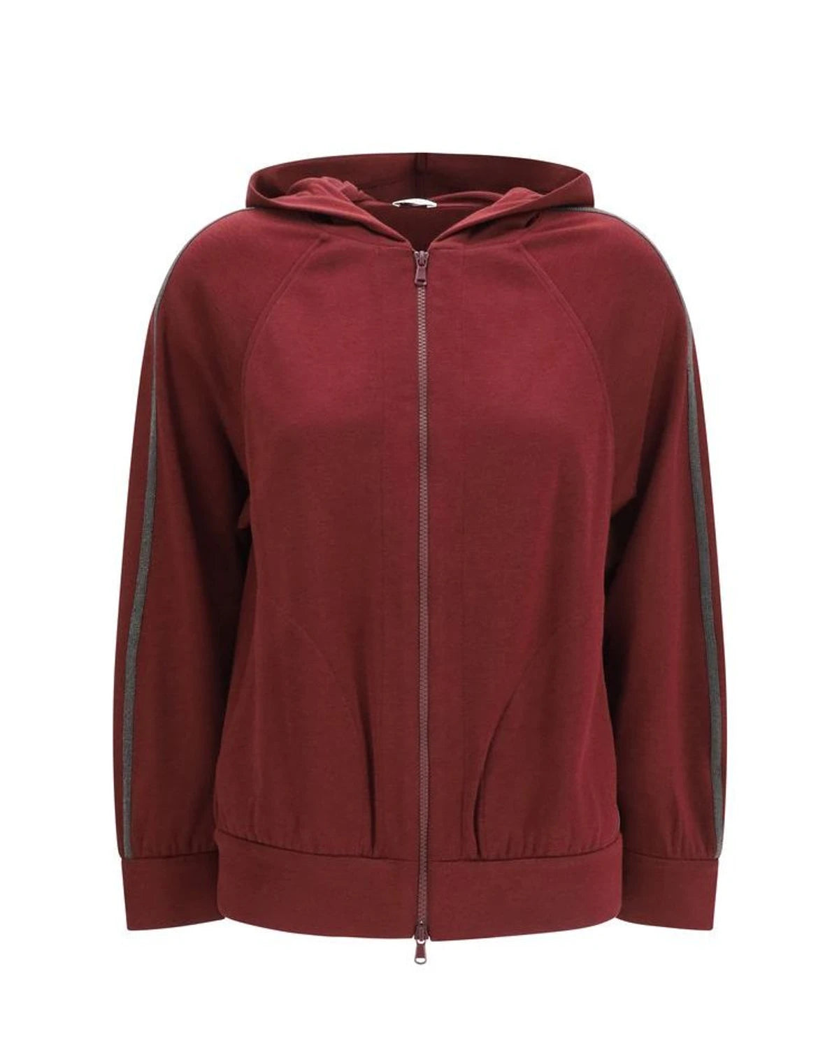 Brunello Cucinelli Hoodie in red, Cotton