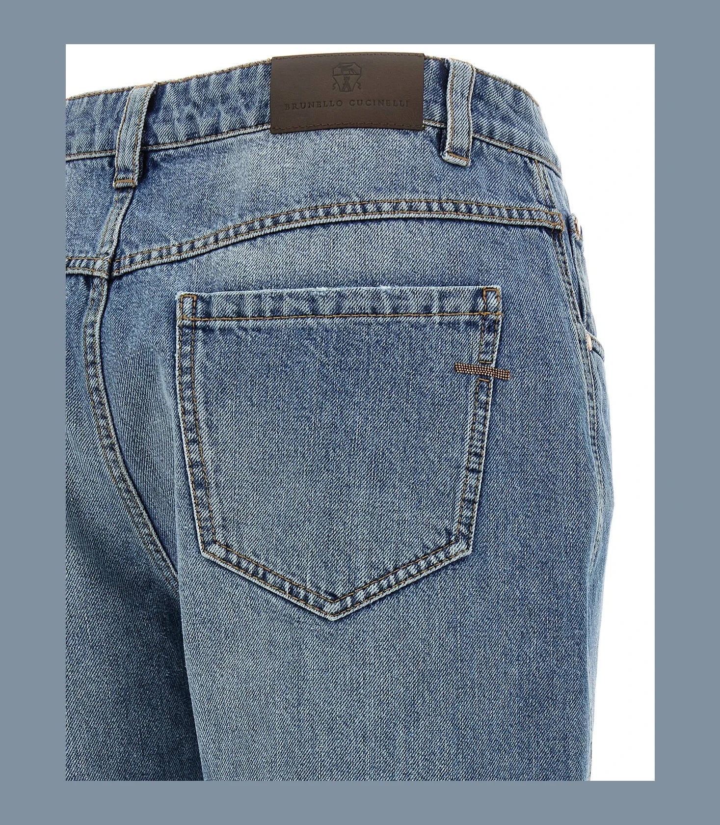 Brunello Cucinelli Jean in blue, Cotton — view 4