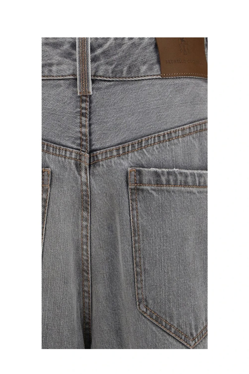 Brunello Cucinelli Jean in gray, Cotton — view 3