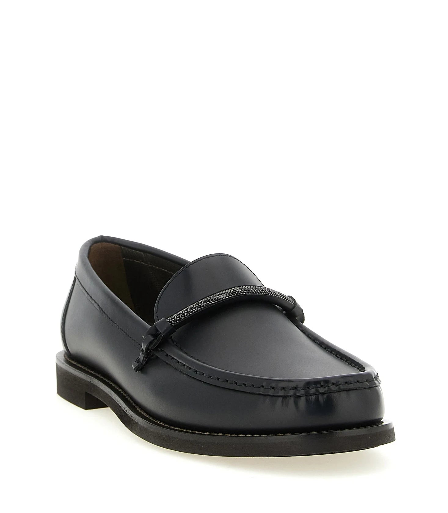Brunello Cucinelli Loafers in black, Calfskin Leather — view 2
