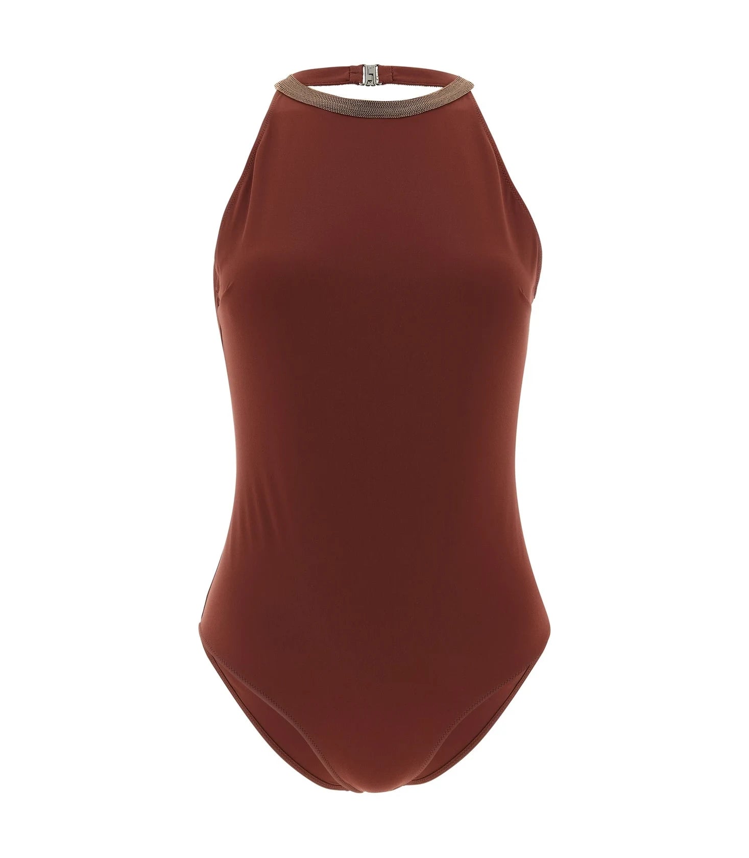 Brunello Cucinelli One-Piece Swimsuit in red, Polyamide