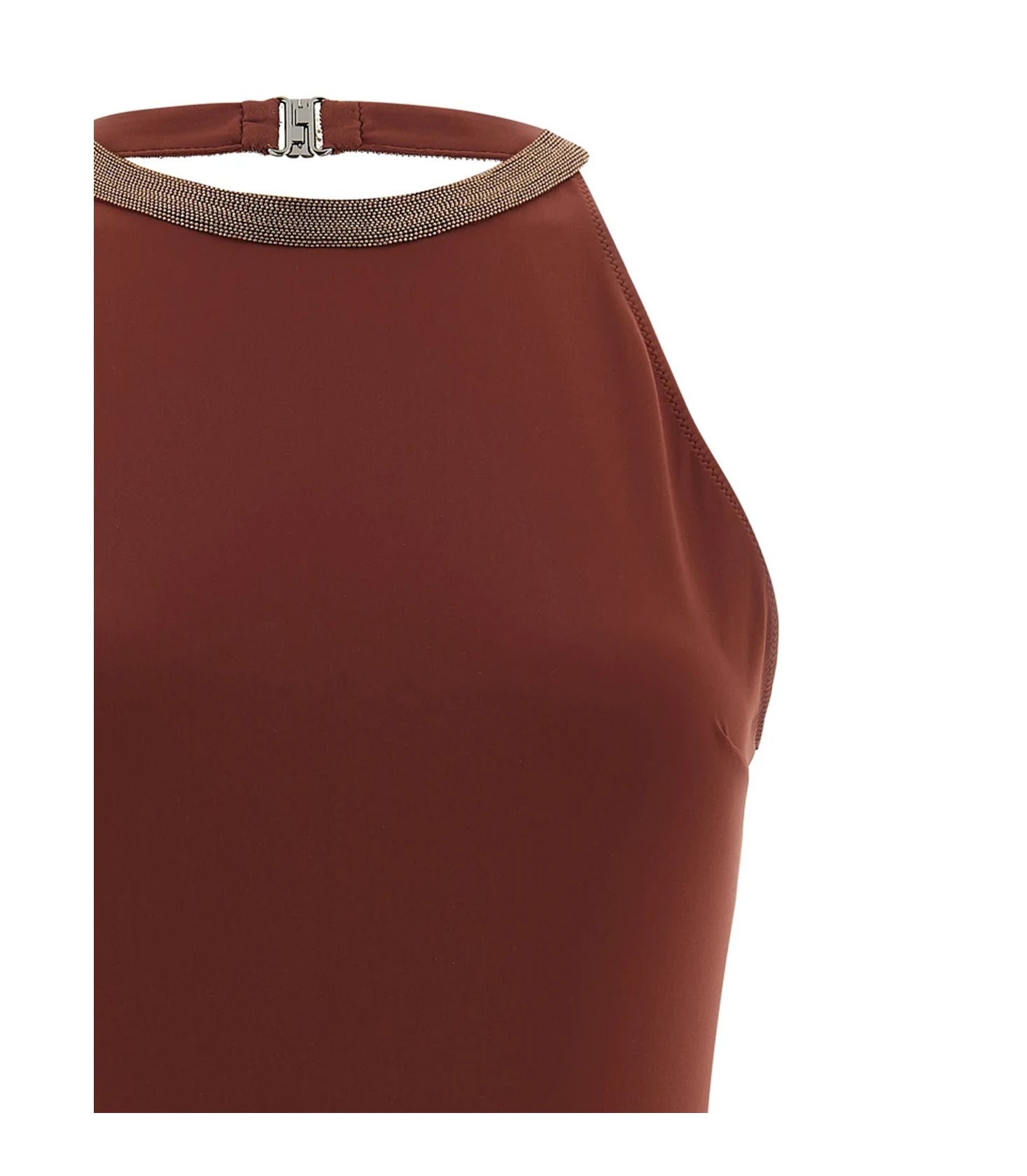 Brunello Cucinelli One-Piece Swimsuit in red, Polyamide — view 3
