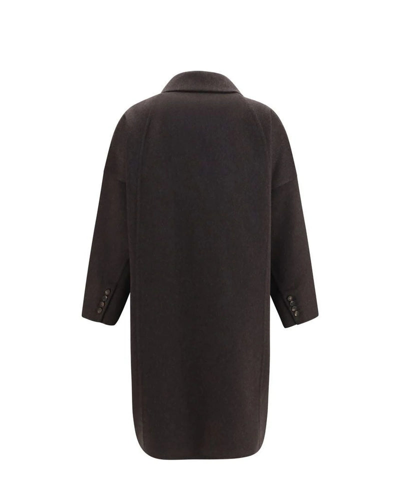 Brunello Cucinelli Overcoat in brown, Kashmir — view 2