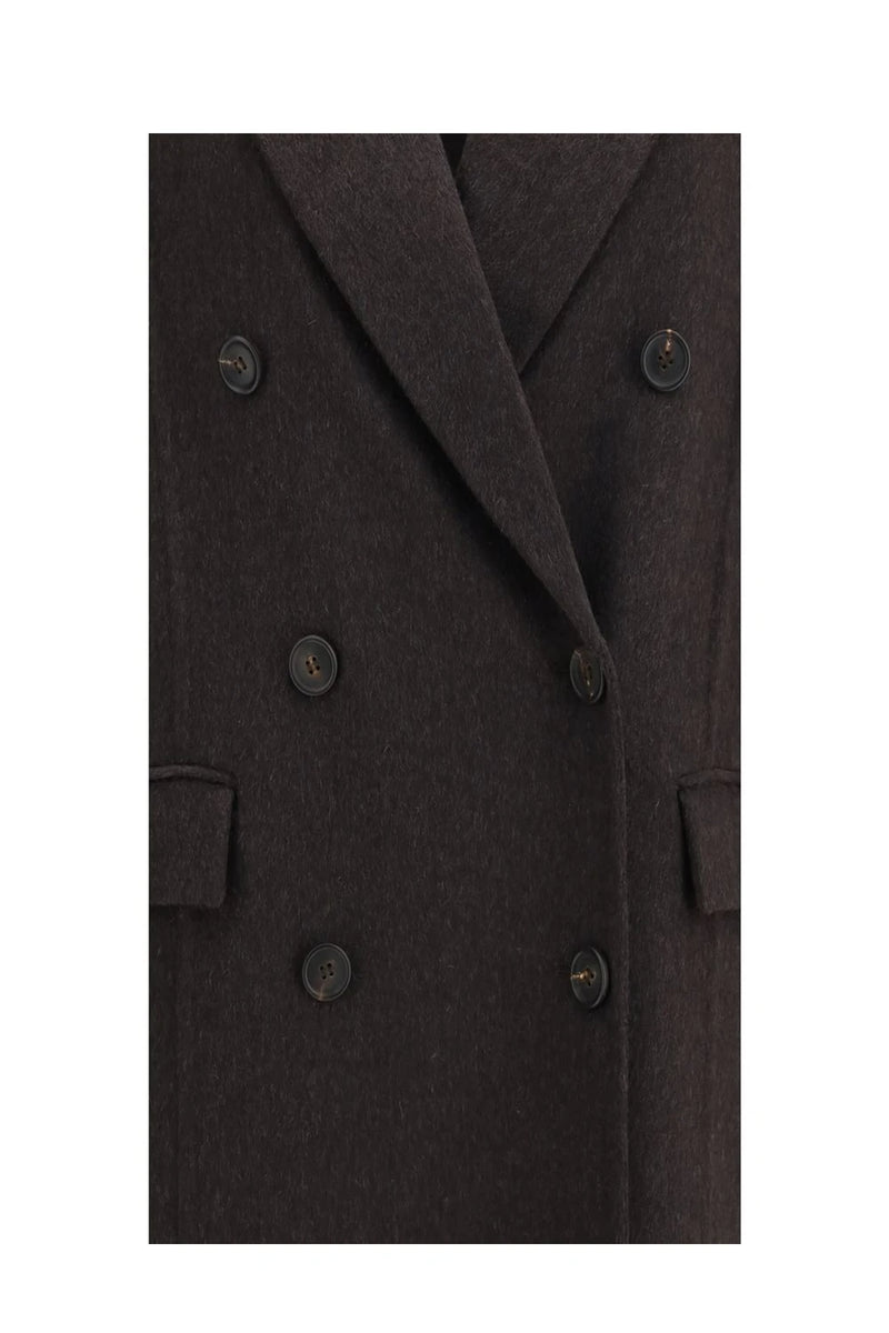 Brunello Cucinelli Overcoat in brown, Kashmir — view 3