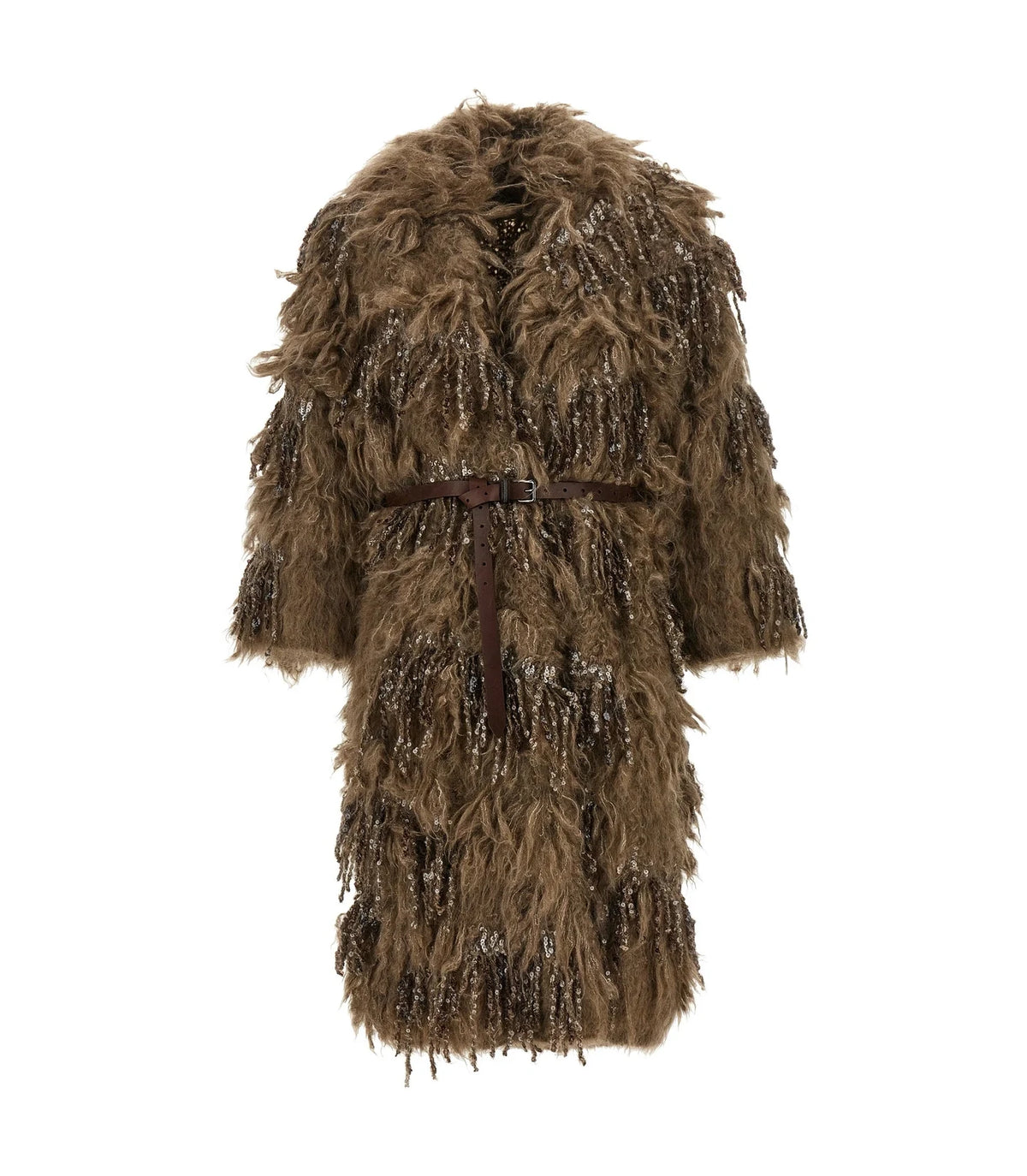 Brunello Cucinelli Overcoat in brown, Mohair Wool