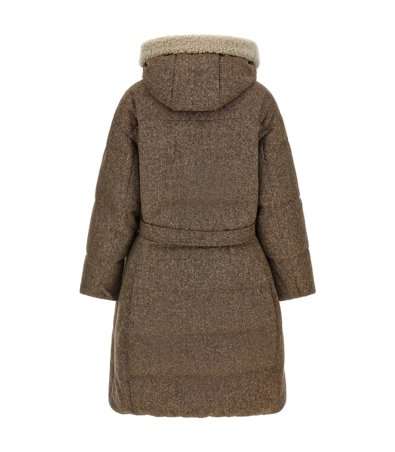 Brunello Cucinelli Overcoat in brown, Virgin Wool — view 2