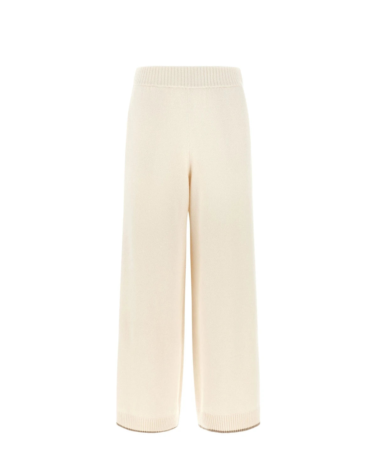 Brunello Cucinelli Palazzo Pant in white, Cashmere