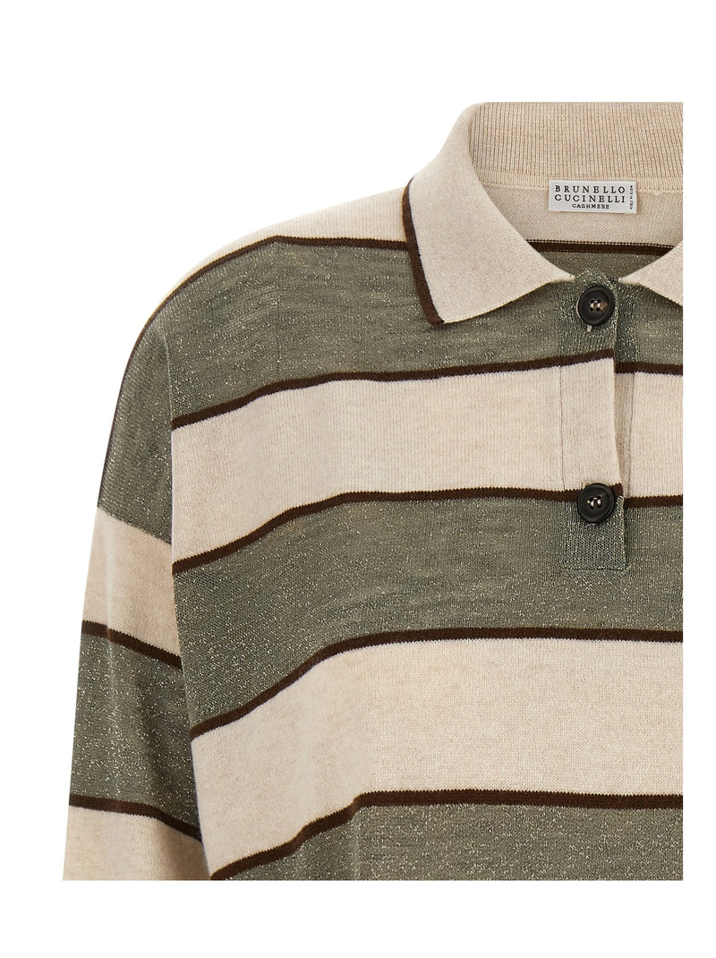 Brunello Cucinelli Polo in multicolor, Virgin Wool — view 3