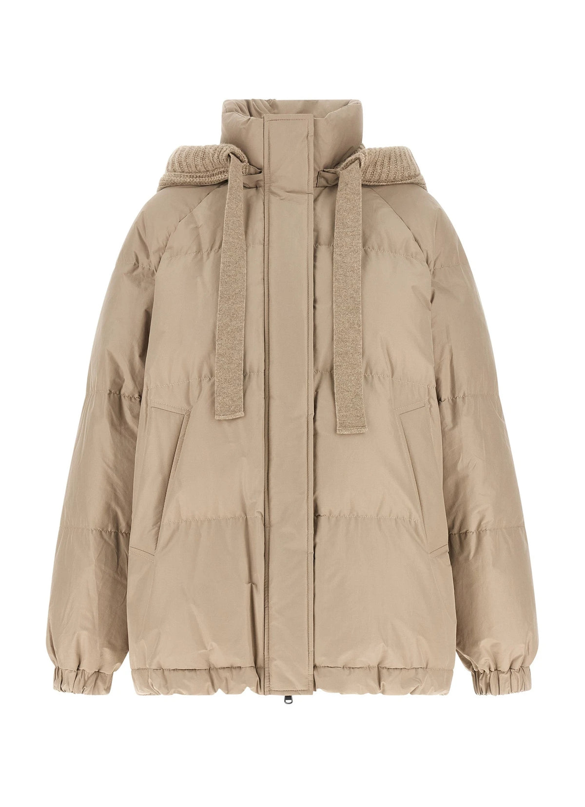 Brunello Cucinelli Puffer Jacket in beige, Cotton