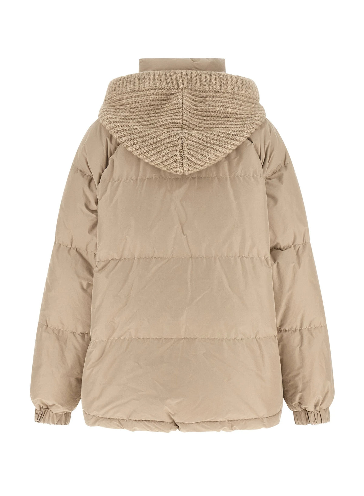 Brunello Cucinelli Puffer Jacket in beige, Cotton — view 3
