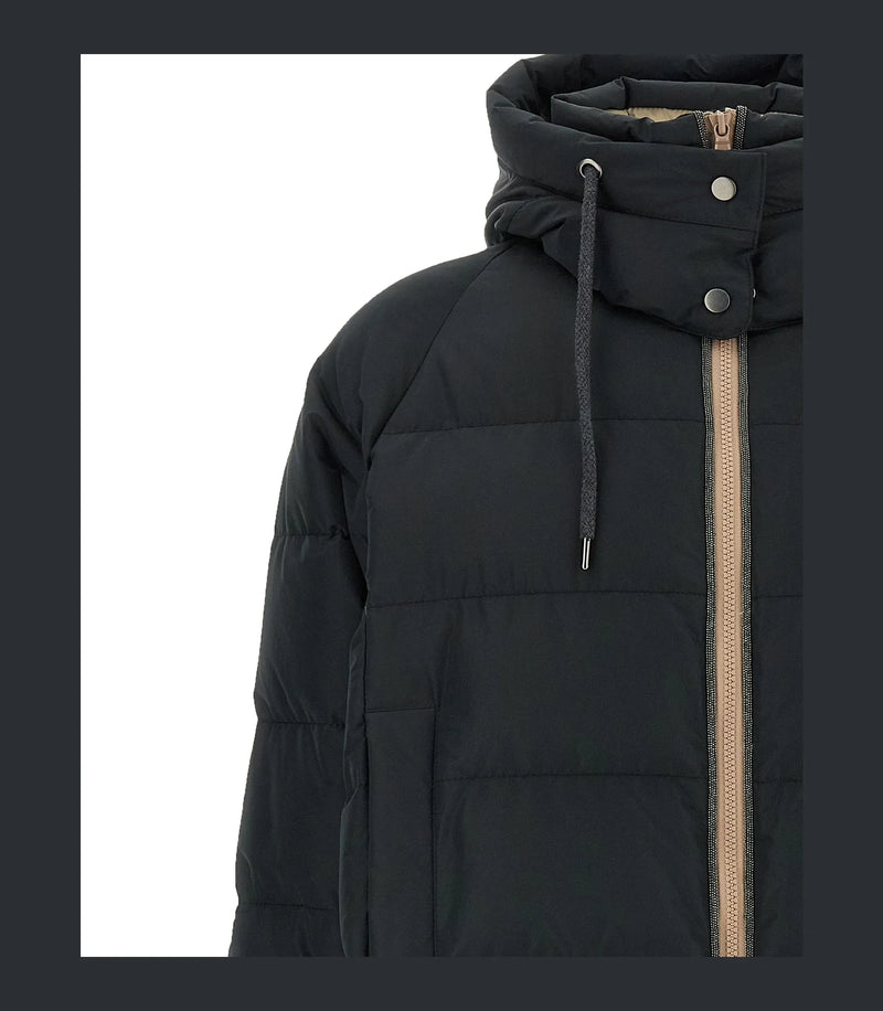 Brunello Cucinelli Puffer Jacket in black, Cotton — view 3