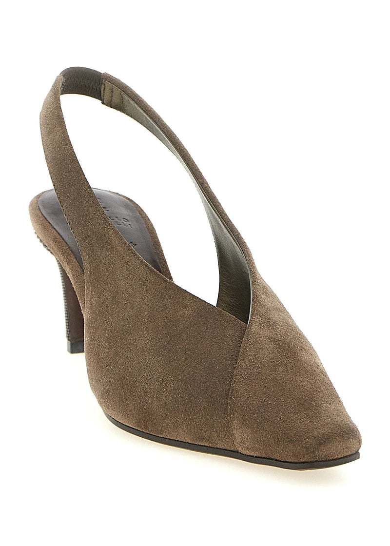 Brunello Cucinelli Pumps in gray, Calfskin Leather — view 2
