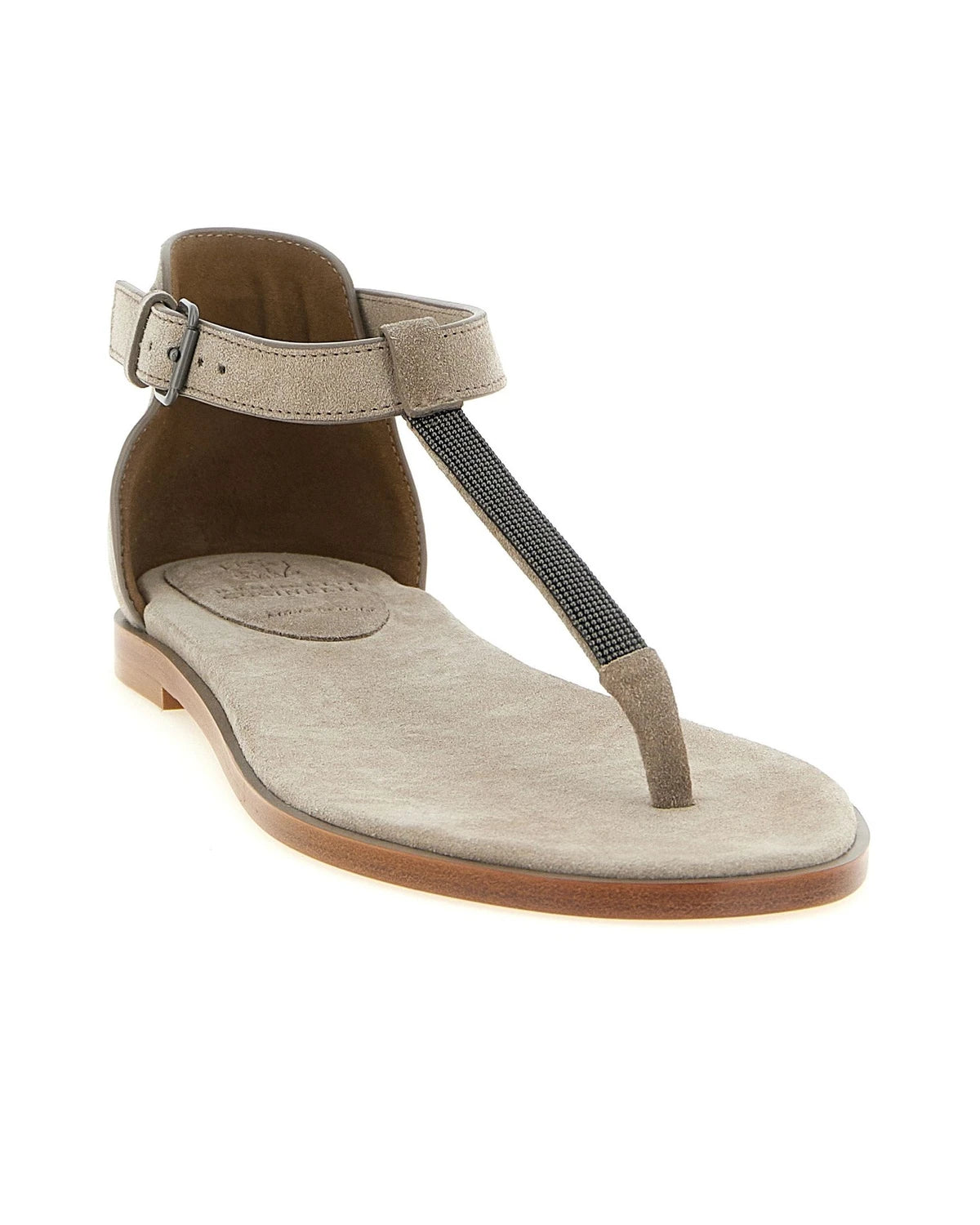 Brunello Cucinelli Sandals in beige, Calfskin Leather — view 2