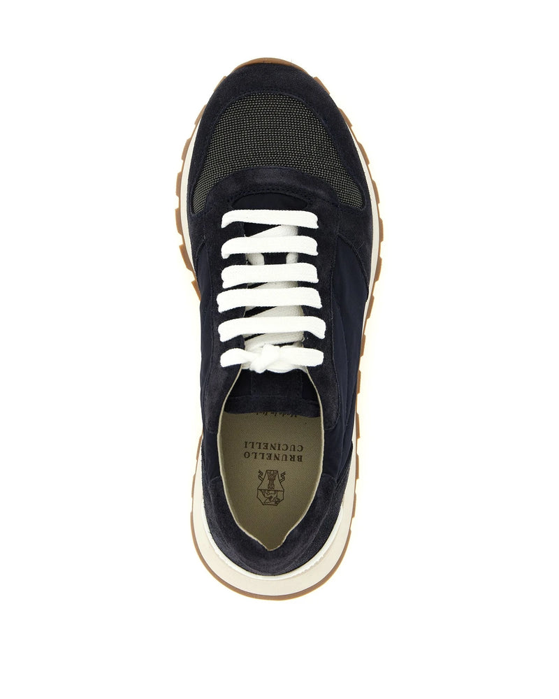 Brunello Cucinelli Sneakers in blue, Polyester — view 4