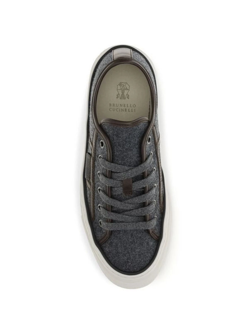 Brunello Cucinelli Sneakers in gray, Suede — view 4