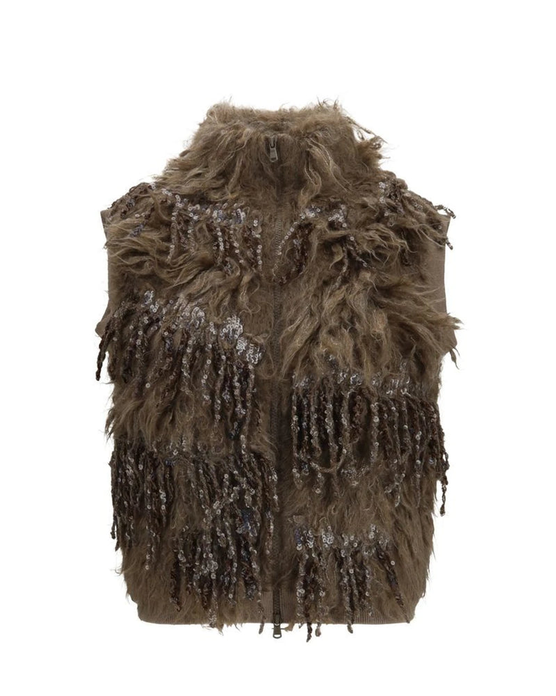 Brunello Cucinelli Sweater in beige, Mohair
